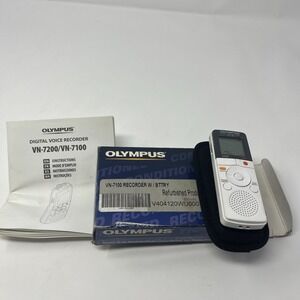 Olympus Digital Voice Recorder‎ VN-7100 W/ Box Case Manual Tested